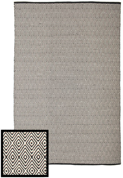 Diamond - Μαύρα/White Χαλι 200X300 Σύγχρονα Χειροποίητη Ύφανση Ανοιχτό Γκρι/Σκούρο Γκρι (Βαμβάκι, Ινδικά)