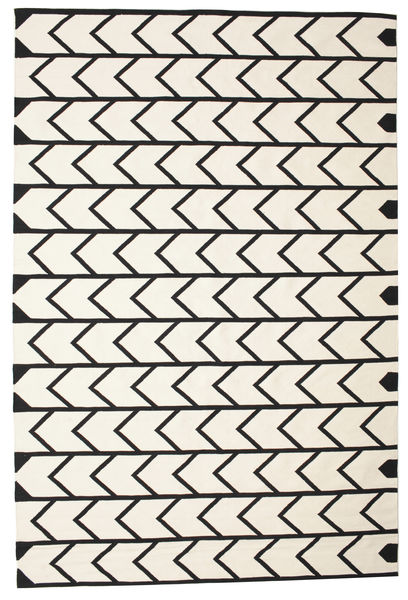 Delia Tapis 200X300 Moderne Tissé À La Main Beige/Noir (Coton, Inde)