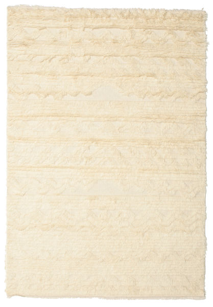 Lana Tapete 140X200 Moderno Feito A Mão Bege/Amarelo (Lã, Índia)