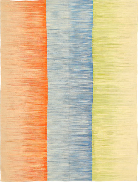 Kilim Modern Rug 219X293 Authentic
 Modern Handwoven Light Grey/Orange (Wool, Afghanistan)