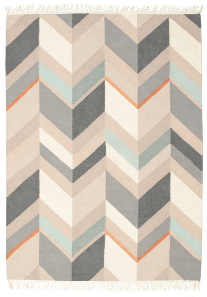 Kasimir Tapete 140X200 Moderno Tecidos À Mão Bege/Cinzento Claro (Lã, Índia)