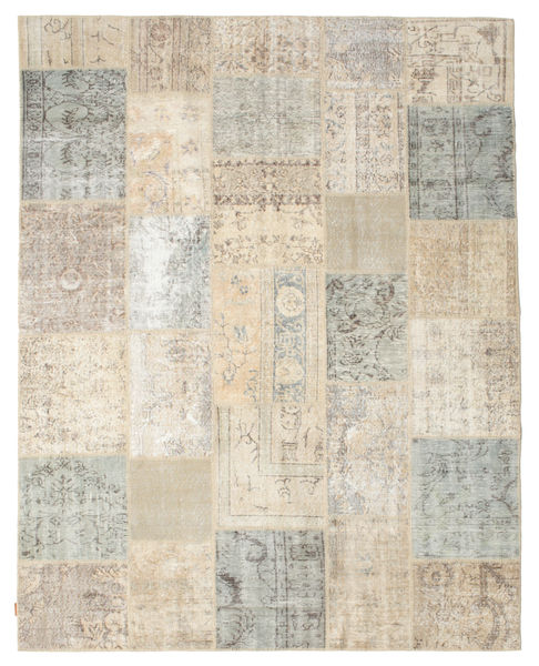 Patchwork Tapis 239X303 Moderne Fait Main Gris Clair/Beige (Laine, Turquie)
