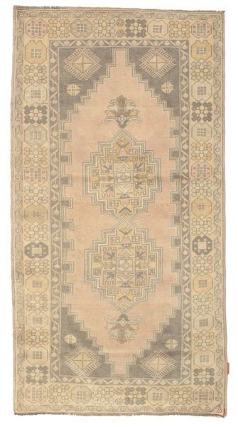 Colored Vintage Tæppe 117X226 Ægte Moderne Håndknyttet Lysebrun/Mørk Beige (Uld, Tyrkiet)