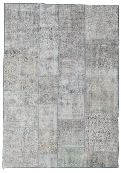 Лоскутные Ковер 170X241 Современный Ковры Ручной Работы Светло-Серый (Шерсть, Турция)