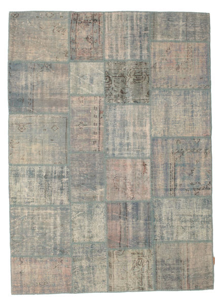 Patchwork Χαλι 174X240 Σύγχρονα Χειροποιητο Ανοιχτό Γκρι/Ανοιχτό Καφέ (Μαλλί, Τουρκικά)
