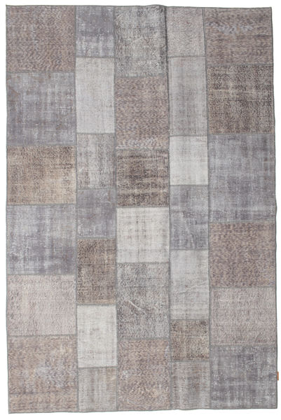 Patchwork Koberec 198X298 Moderní Ručně Tkaný Světle Šedá/Tmavošedý (Vlna, Turecko)
