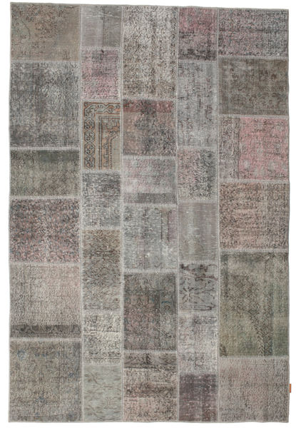 Patchwork Szőnyeg 200X298 Modern Csomózású Világosszürke/Sötétszürke (Gyapjú, Törökország)