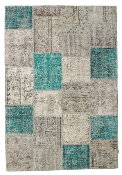 Patchwork Sag 160X231 Autentični
 Moderni Ručno Uzlan Svjetlosiva/Plava (Vuna, Turska)