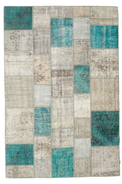 Patchwork Alfombra 200X301 Moderna Hecha A Mano Gris Claro/Beige Oscuro (Lana, Turquía)