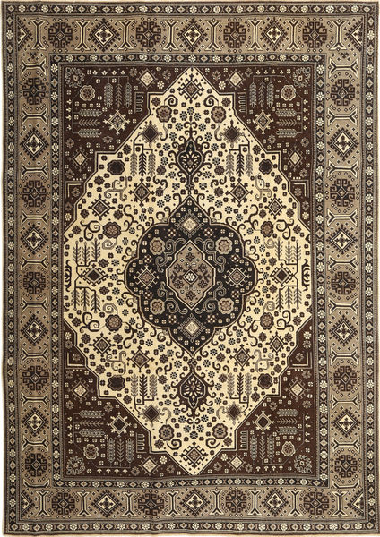 タブリーズ パティナ 絨毯 245X350 オリエンタル 手織り 濃い茶色/薄茶色 (ウール, ペルシャ/イラン)