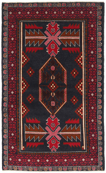 Belouch Alfombra 82X143 Oriental Hecha A Mano Azul Oscuro/Rojo Oscuro (Lana, Afganistán)