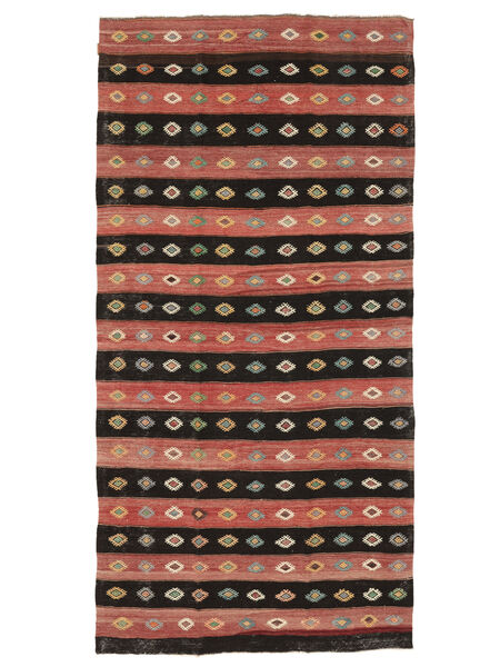 Kilim Semi-Antigo Turquia Tapete 176X355 Oriental Tecidos À Mão Castanho Escuro/Castanho Alaranjado (Lã, Turquia)