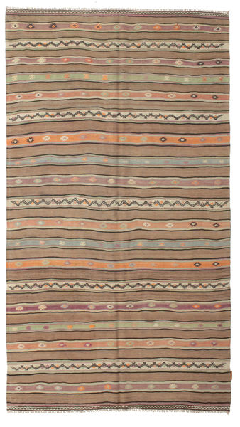 Kilim Semi-Antigo Turquia Tapete 159X281 Oriental Tecidos À Mão Castanho Claro/Castanho Escuro (Lã, Turquia)