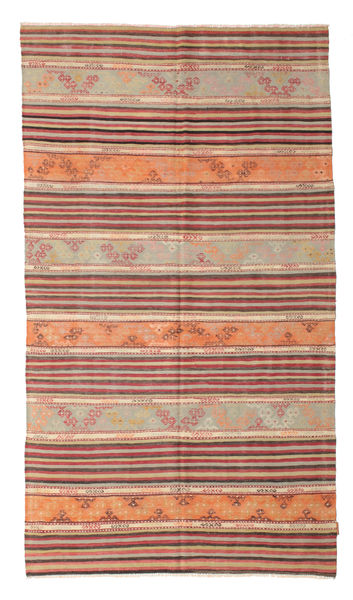 Kilim Semi-Antigo Turquia Tapete 158X278 Oriental Tecidos À Mão Castanho Claro/Castanho Alaranjado (Lã, Turquia)