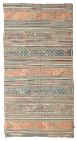 Kilim Semi-Antigo Turquia Tapete 160X305 Oriental Tecidos À Mão Castanho Claro/Cinzento Claro (Lã, Turquia)