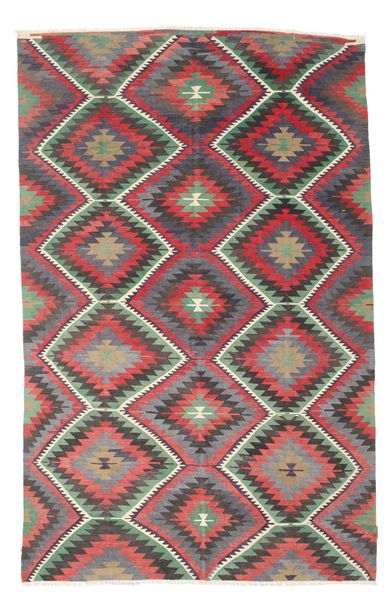 Kelim Semi Antický Turecko Koberec 182X285 Orientální Ruční Tkaní Tmavošedý/Hnědá (Vlna, Turecko)