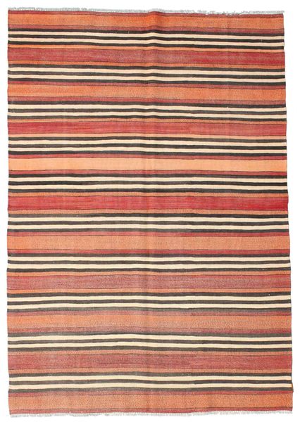Kilim Semi-Antigo Turquia Tapete 177X252 Oriental Tecidos À Mão Laranja/Castanho (Lã, Turquia)