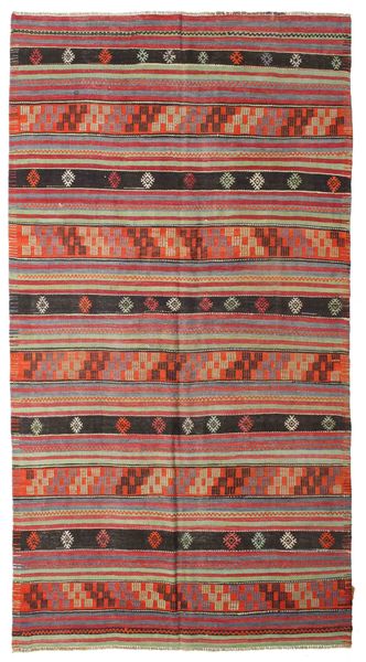 Kilim Semi-Antigo Turquia Tapete 163X302 Oriental Tecidos À Mão Castanho/Cinza Escuro (Lã, Turquia)