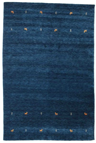 Gabbeh Loom Two Lines - Dark Blue Rug 190X290 Modern Dark Blue (Wool, India)