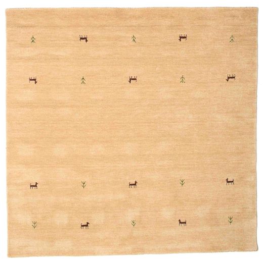 Gabbeh Loom Two Lines - Beige Rug 200X200 Modern Square Dark Beige/Light Brown (Wool, India)