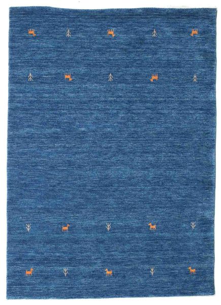 Gabbeh Loom Two Lines - Azul Tapete 140X200 Moderno Azul Escuro/Azul (Lã, Índia)
