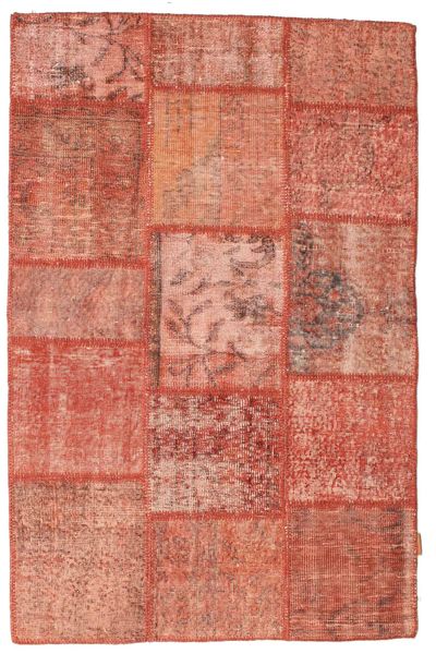 Patchwork Tappeto 118X181 Moderno Fatto A Mano Rosa Chiaro/Rosso/Marrone Chiaro (Lana, Turchia)