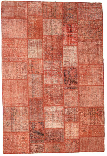 Patchwork 러그 202X300 정품
 모던 수제 라이트 브라운/라이트 핑크/브라운 (울, 터키)