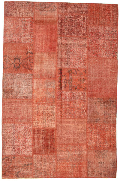 Patchwork Χαλι 198X302 Σύγχρονα Χειροποιητο Ανοιχτό Καφέ/Ανοιχτό Ροζ (Μαλλί, Τουρκικά)