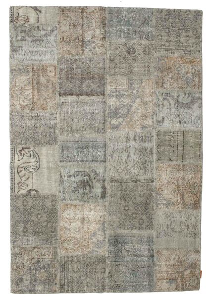 Лоскутные Ковер 156X234 Современный Ковры Ручной Работы Светло-Серый/Светло-Коричневый (Шерсть, Турция)