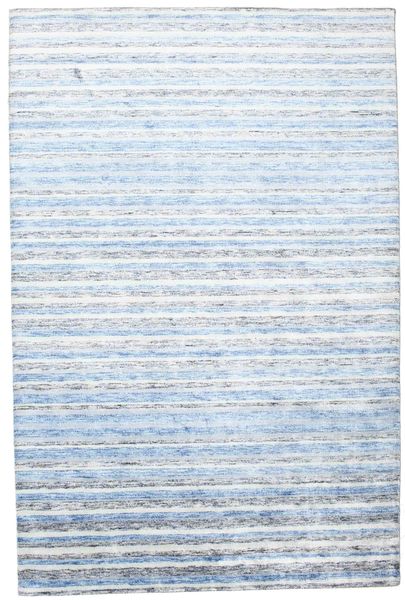 Bamboo Silk Handloom Rug 202X304 Authentic
 Modern Handknotted Beige/Light Blue ( India)
