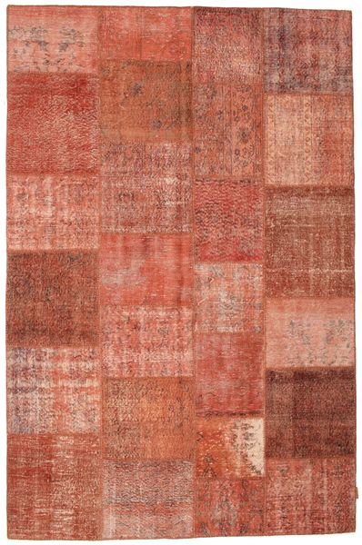 Patchwork Teppe 198X302 Ekte Moderne Håndknyttet Rust/Lysbrun (Ull, Tyrkia)
