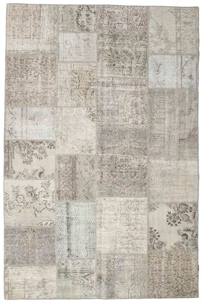 Patchwork Rug 200X298 Authentic
 Modern Handknotted Light Grey (Wool, Turkey)