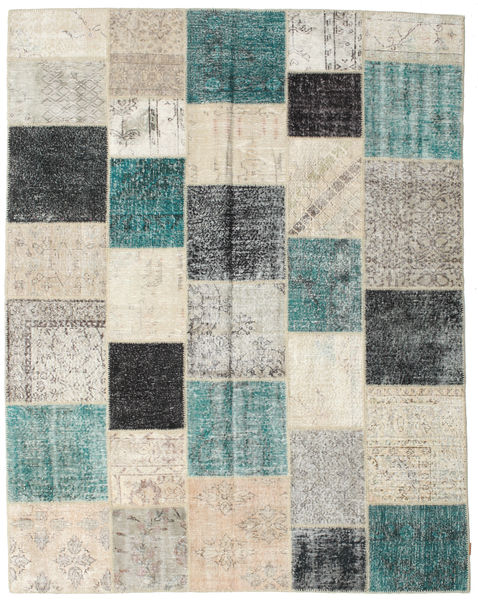 Patchwork Matto 238X303 Moderni Käsinsolmittu Vaaleanharmaa/Beige (Villa, Turkki)
