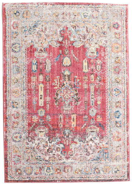 Minos - Vermelho Tapete 140X200 Moderno Luz Rosa/Rosa ( Turquia)