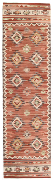 Kilim Malatya Rug 80X300 Authentic
 Modern Handwoven Hallway Runner
 Light Brown/Brown (Wool, India)