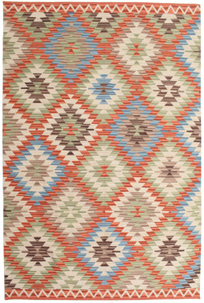 Kilim Usak Tapete 180X275 Moderno Tecidos À Mão Castanho Claro/Laranja (Lã, Índia)