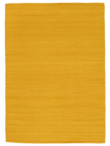 Kilim Loom - Yellow Rug 160X230 Authentic
 Modern Handwoven Orange (Wool, India)