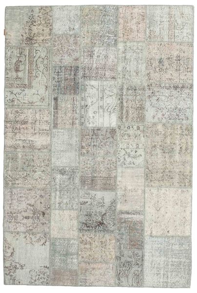 Patchwork Dywan 202X300 Nowoczesny Tkany Ręcznie Jasnoszary/Beżowy (Wełna, Turcja)