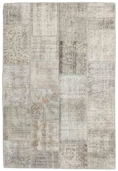 Patchwork 러그 157X234 정품
 모던 수제 라이트 그레이/라이트 브라운 (울, 터키)