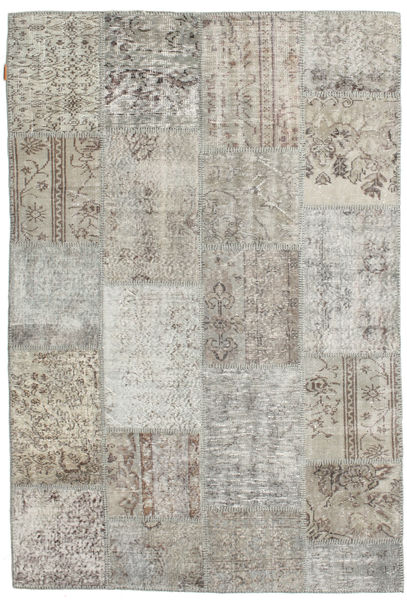 Лоскутные Ковер 157X232 Современный Ковры Ручной Работы Светло-Серый/Темно-Бежевый (Шерсть, Турция)