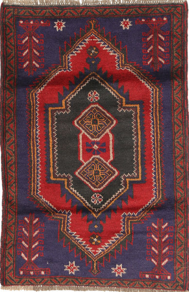 Beluch Koberec 83X135 Orientální Ručně Tkaný Nachový/Hnědá (Vlna, Afghánistán)