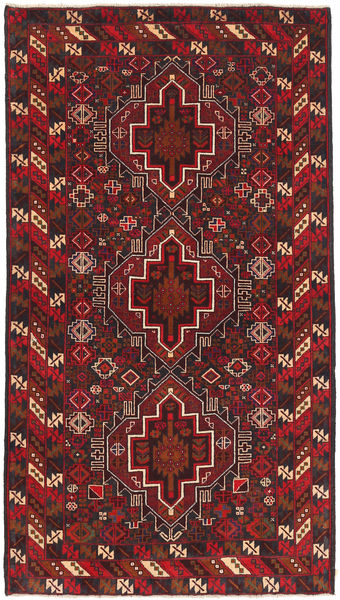 Belouch Alfombra 105X189 Oriental Hecha A Mano Rojo Oscuro (Lana, Afganistán)