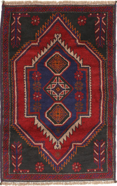 Baluch 러그 83X138 정품
 오리엔탈 수제 다크 레드/다크 블루 (울, 아프가니스탄)