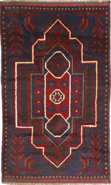 Белуч Ковер 83X135 Ковры Ручной Работы Темно-Серый/Темно-Красный (Шерсть, Афганистан)