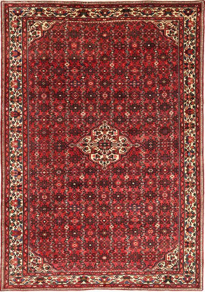 Hosseinabad Tapete 209X305 Oriental Feito A Mão Vermelho Escuro/Castanho Escuro (Lã, Pérsia/Irão)