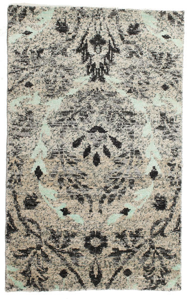 Lennox Tapis 100X160 Moderne Fait Main Gris Clair/Blanc/Crème (Soie, Inde)