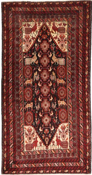 Beluch Tappeto 115X220 Orientale Fatto A Mano Rosso Scuro/Marrone Scuro (Lana, Persia/Iran)
