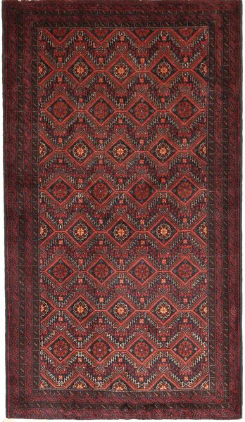 Baluch 러그 100X180 정품
 오리엔탈 수제 다크 레드/다크 브라운 (울, 페르시아/이란)