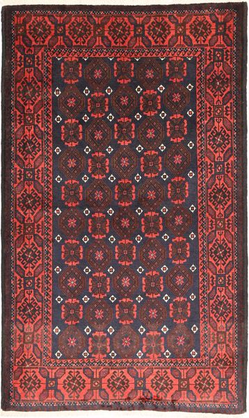 Baloutche Tapis 105X183 D'orient Fait Main Rouge Foncé/Marron (Laine, Perse/Iran)