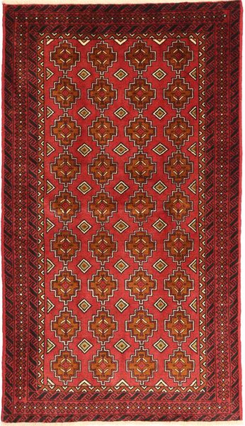 Baluch 러그 105X185 정품
 오리엔탈 수제 다크 레드/러스트 레드 (울, 페르시아/이란)